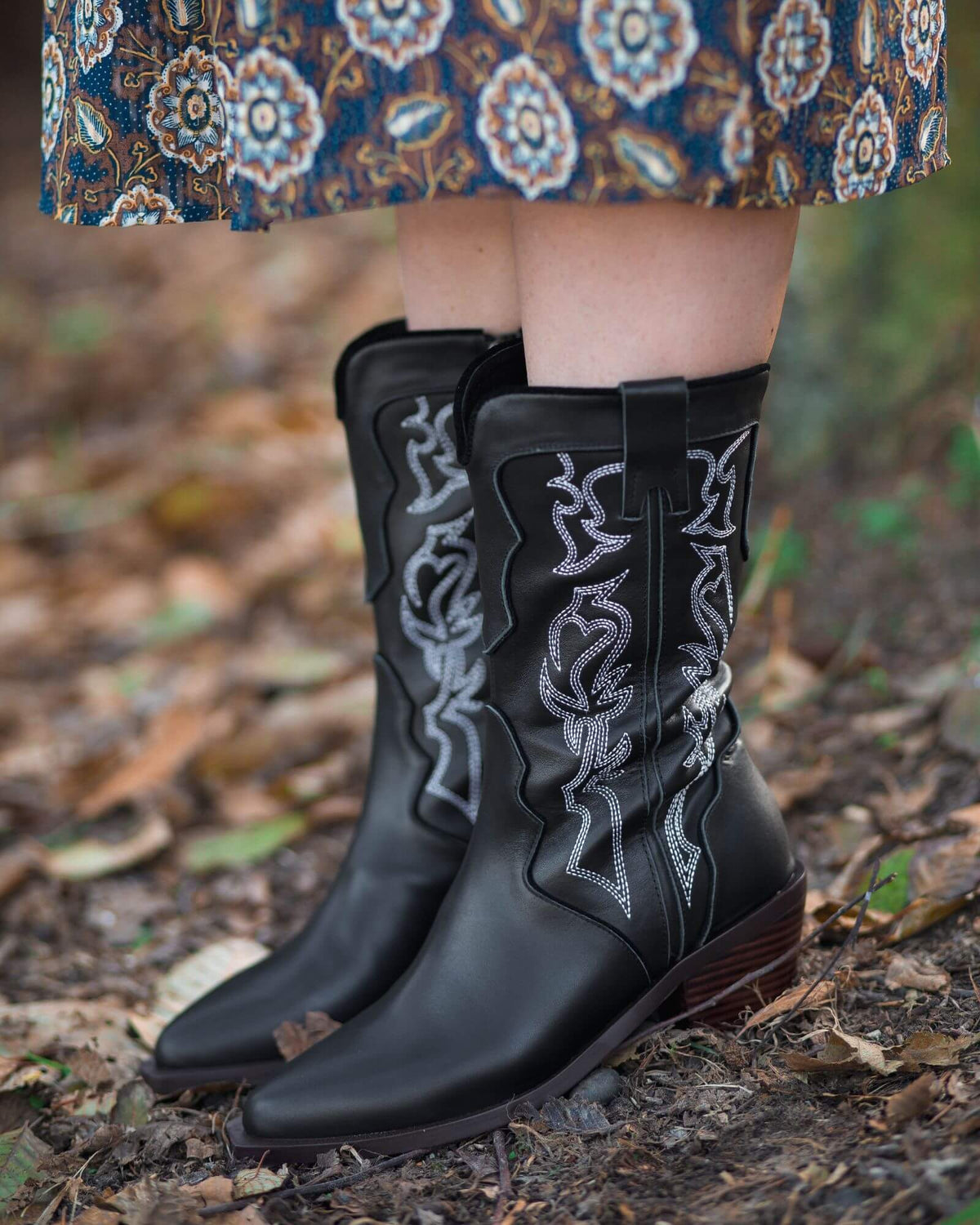 GOGIRL BLACK COWBOY BOOTS ANDREA BIANI Andrea Biani