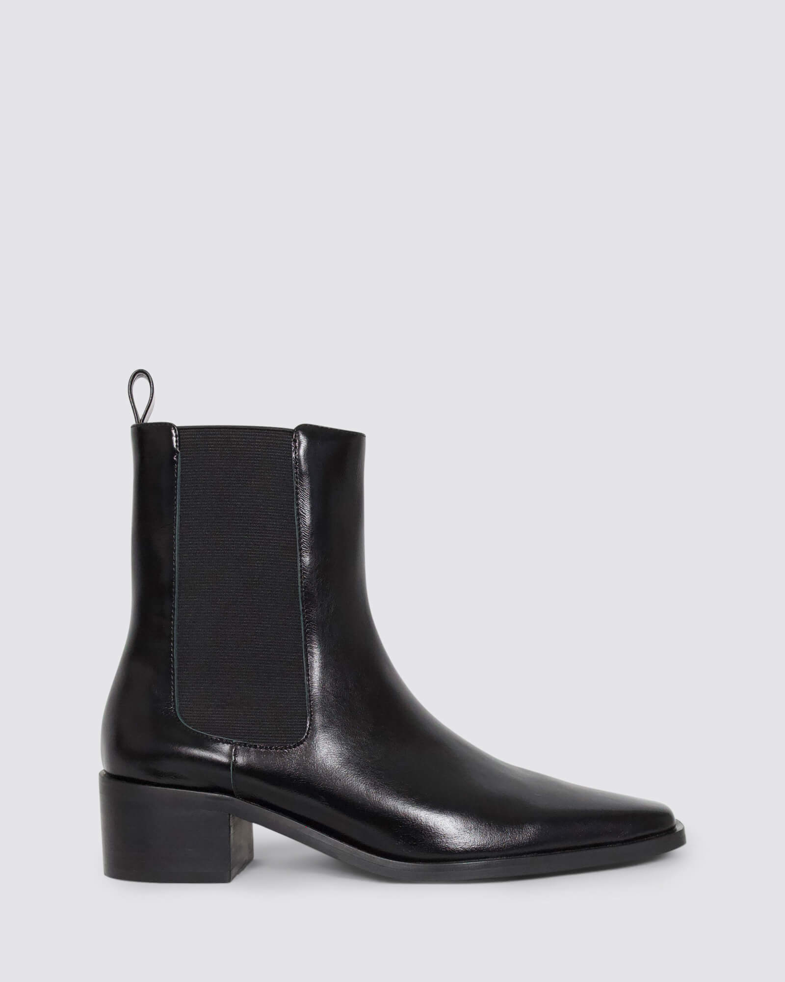 OH WELL ANKLE BOOTS BLACK LEATHER