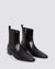 OH WELL ANKLE BOOTS BLACK LEATHER