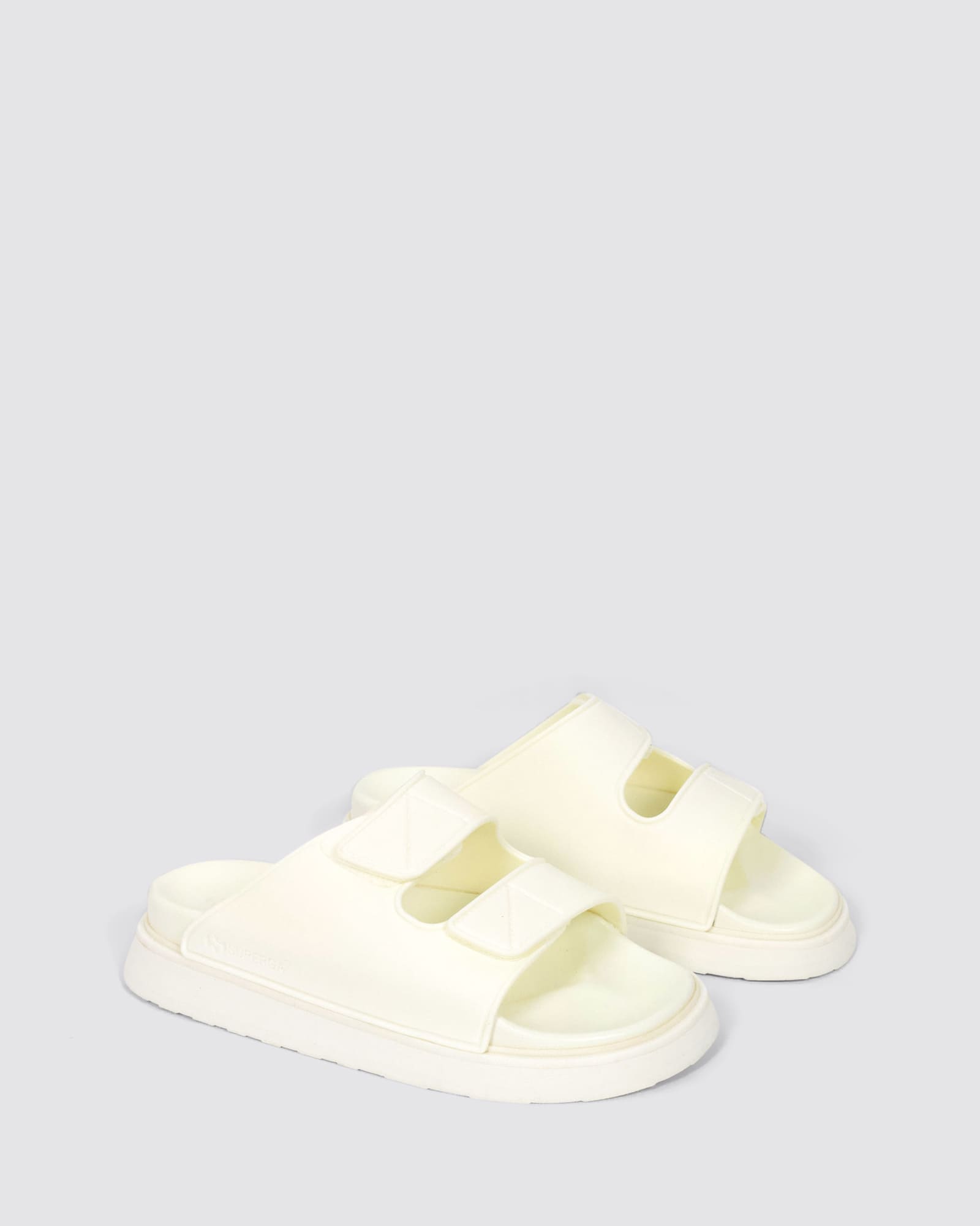 Superga slides outlet white