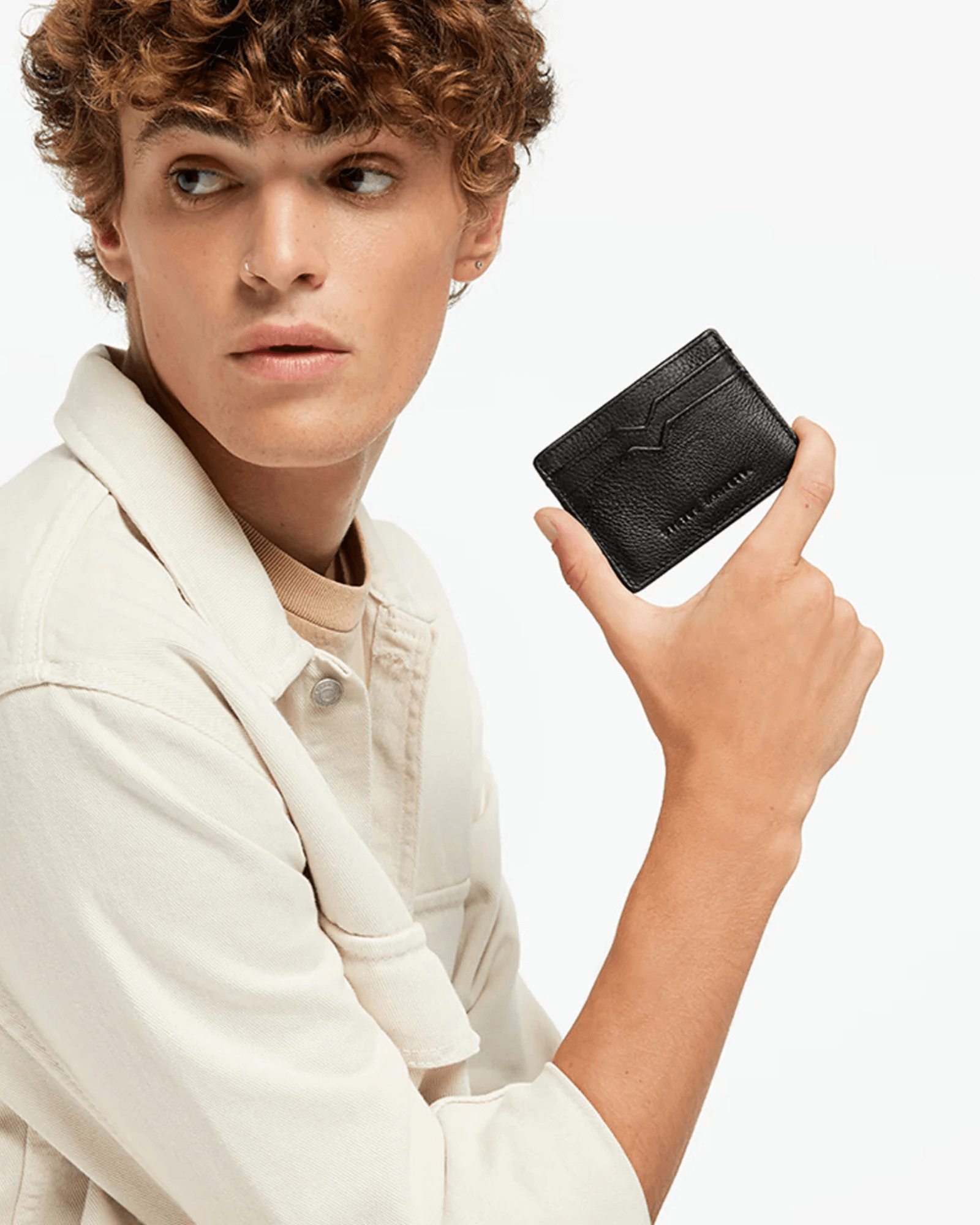 TOGETHER FOR NOW WALLET BLACK LEATHER